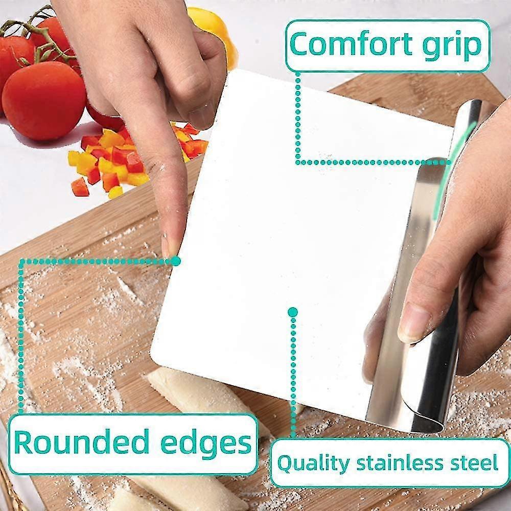 Vegetable Scoop Dough Spatula, Stainless Steel Dough Cutter Dough Scraper Kitchen Spatula