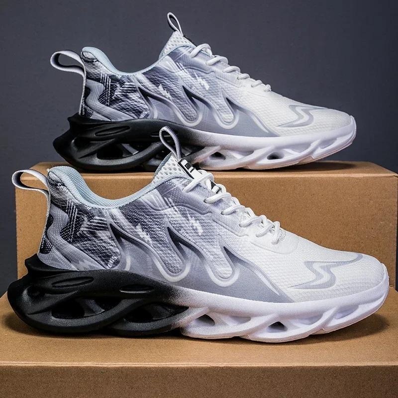 2025 Laufschuhe Herren Mesh Atmungsaktiv Flache Dämpfung Weiche Bequeme Sneakers Outdoor Gym Trendy Casual Joggingschuhe für Herren