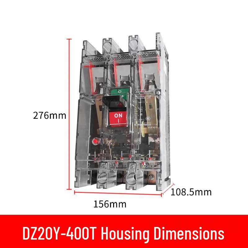 DELIXI DZ20Y-630T/3300 630A 3P Transparent Circuit Breaker Main Switch
