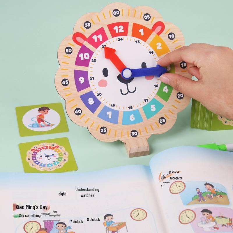 Montessori Children's Math Clock: Time Recognition Teaching Aid for Elementary Learning