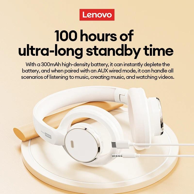 Original Lenovo LS116 Gaming Headset Wireless Bluetooth 6.0 Earphones Surround Noise Foldable Sport Over Ear Headphone With HD Mic New