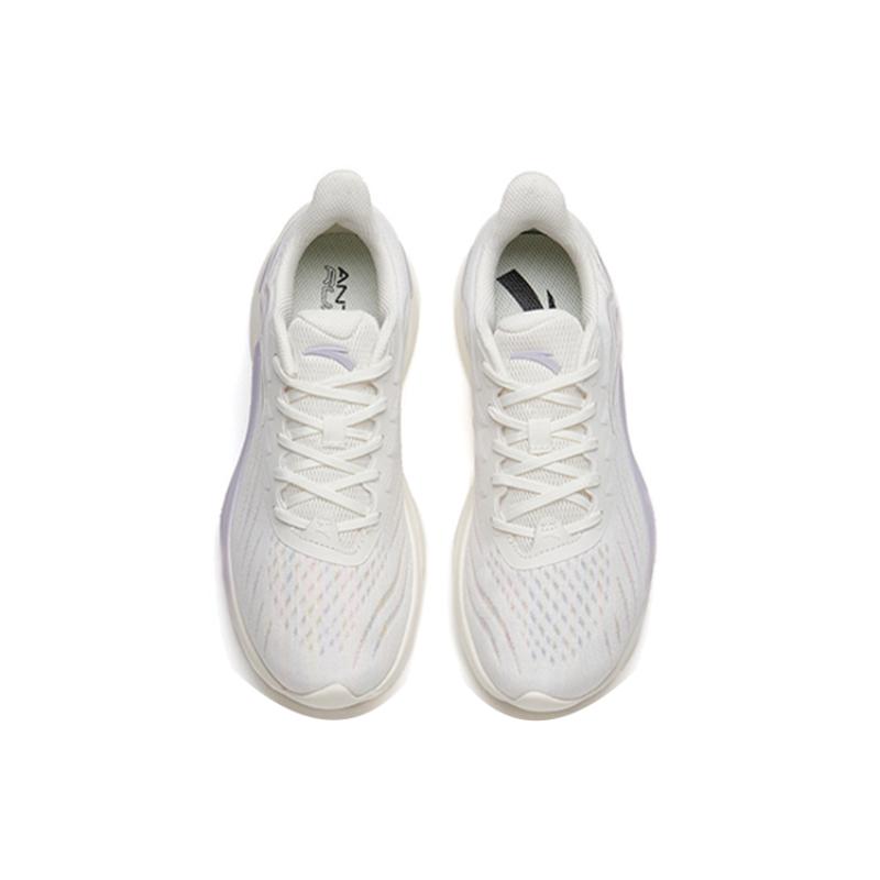 Anta DuCi1 Cushioning Anti-Slip Wear-Resistant Breathability Low-Top A-shock Running Shoes Women's Ivory White Sneakers 922355520-4