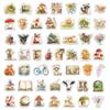 50 Fairy Tale Forest Adventure Stickers: Cartoon Animals, Mushrooms - Waterproof for DIY Phone Cases, Water Bottles, Notebooks
