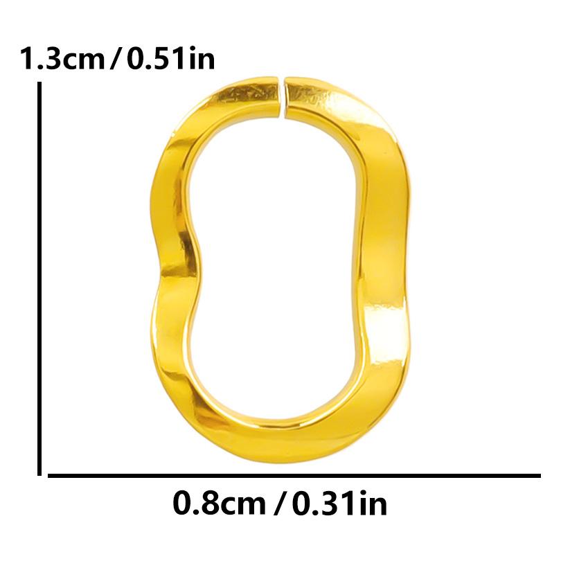 6 Stück/Los Unregelmäßige Geometrische Hohlverbinder Anhänger Edelstahl Charms Für Schmuckherstellung Zubehör Goldfarbe Oval Rund