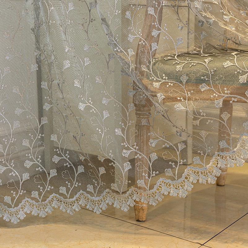Light Luxury Window Screen Bedroom Living Room Balcony Light Transmission Blackout Embroidery Embroidery Gauze Curtain Dream Modern