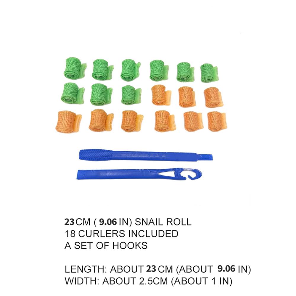 Hair Rollers 18 Pcs /set 15/23/28CM DIY Hair Curler Heatless Curls Snail Shape Curling Hair Tools  Portable Magic Hair Curler