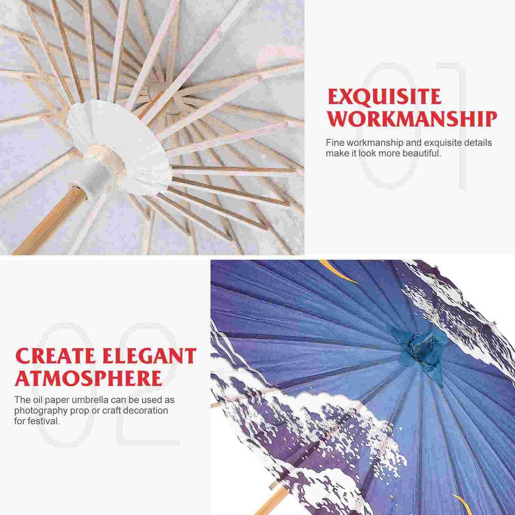 Japonský olejový papírový deštník Vintage třešňové květy Starověký taneční deštník Čínský styl papírové deštníky Dekorace