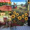2D Flat, 2D Flat - 2D Flat - Village Sunflower Summer Flag Farm Granary Flowers Garden Flag-3-Double Sided Garden Flag, Yard Decoration, Outdoor Decor