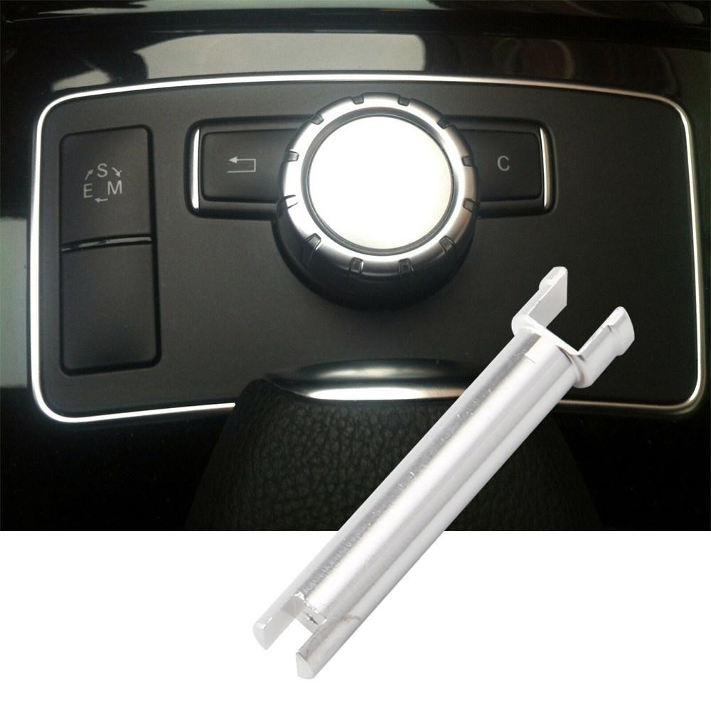Autoradio Drehknopf Schalter Befehlsregler Reparaturset für Mercedes Benz W204 X204 W212 W218 Konsole Silber Hohe Qualität