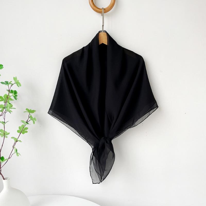 Silk Scarf Large Square Scarf High Sense Satin Chiffon Shawl Middle East Headscarf Women's Scarf