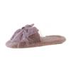 Fashion 2025 Autumn Winter Women Fashion Indoor Plush Bow Slippers Females New Lovely Bowknot Women Home Cute Warm Fluffy Light Shoes