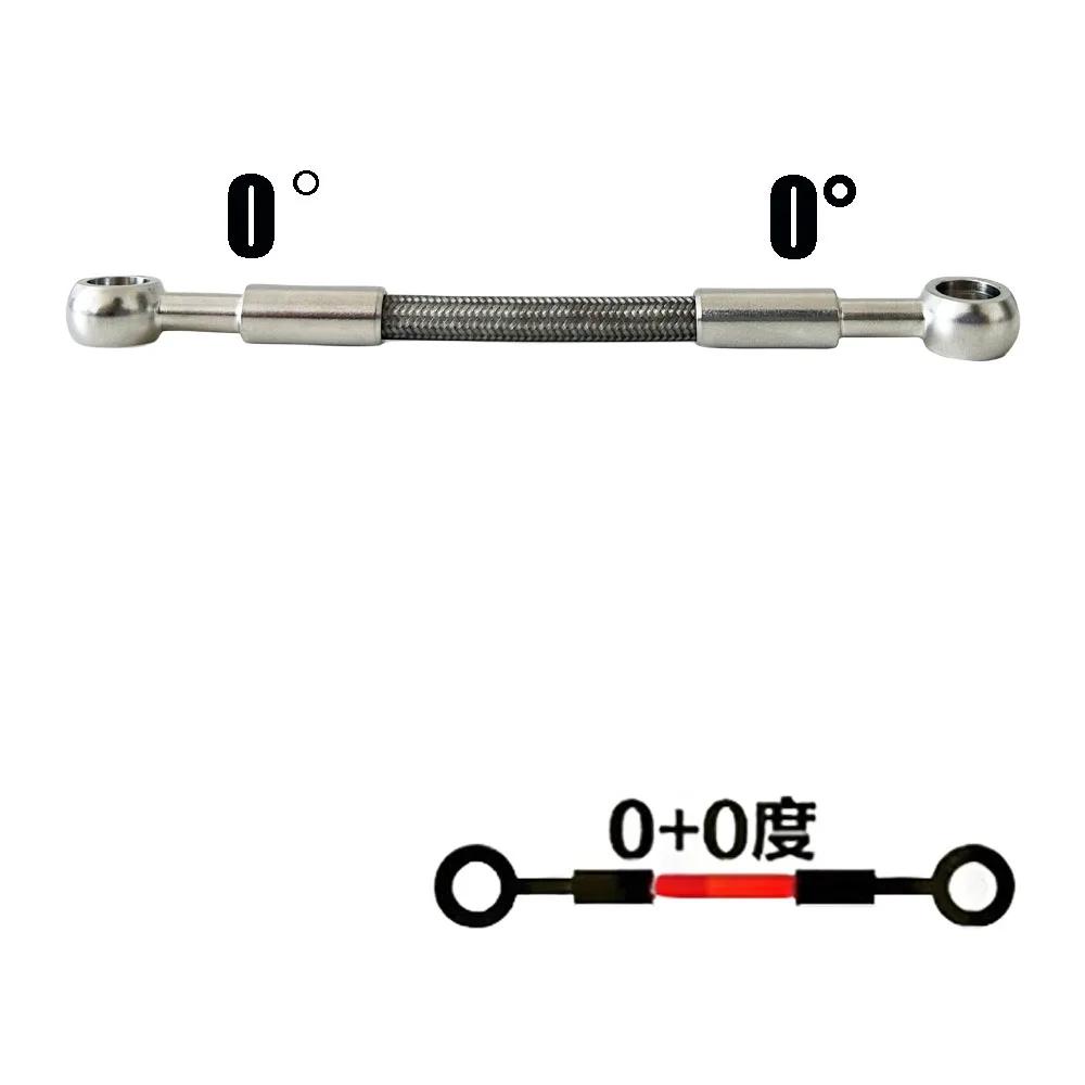 100mm~5000mm Motorcycle Braided Steel Hydraulic Brake Clutch Oil Hose Brake Line for Bikes Motocross Street 10mm Banjo 0°-28°-90