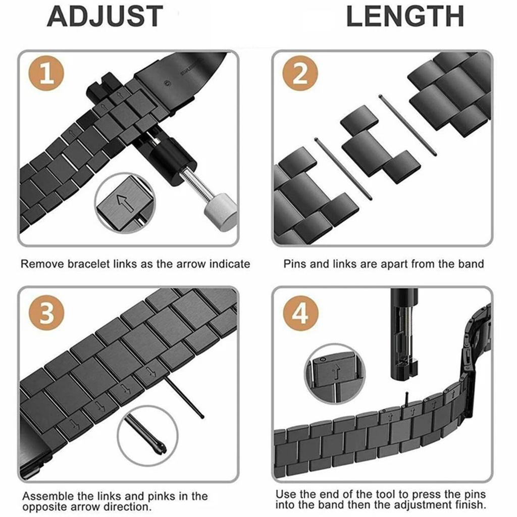 22mm 20mm 18mm Metal Strap for Samsung Galaxy Watch 3 4 Active2 S2 Gear S3 Gt 2 Huawei GT2/Amazfit GTR Stainless Steel Bracelet Gift for Mother's Day