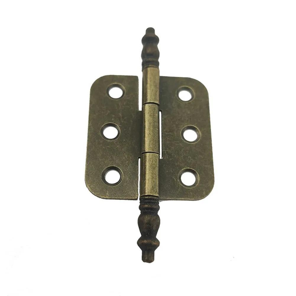 Decorative Antique Bronze Hinges with 6 Holes for Jewelry Boxes and Cabinets Iron Hardware for Various Applications