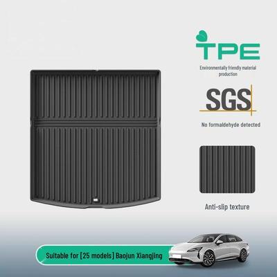 Eco-friendly TPE Trunk Mat for 25 Baojun Xiangjing Cars - Anti-dirty Tail Box Mat
