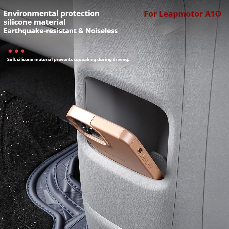 For Leapmotor B03X A10 Car Storage Box Behind Armrest Box Creative Silicone Cup Holder Automotive Interior Modify Accessories