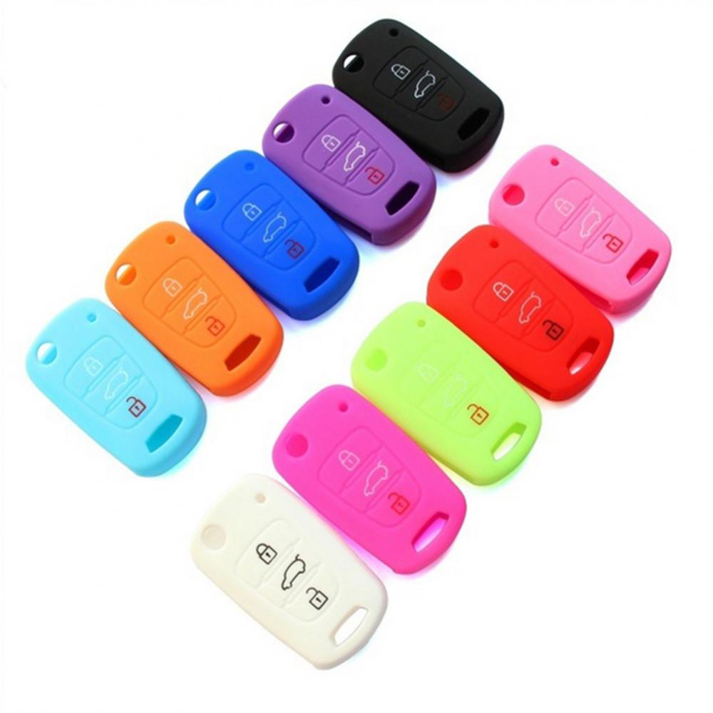 

Silicone Car Key Flip Cover Case Remote Protector Bag Holder for I30 I35 белый
