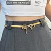 Elegant Bow Elastic Elastic Belt Spring Vintage Premium Classic Metal Chain Waist Accessories
