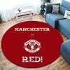 Manchester United F Round Area Rug,Carpet Rug for Living Room Bedroom Sofa Playroom Decor,Non-slip Floor Mat
