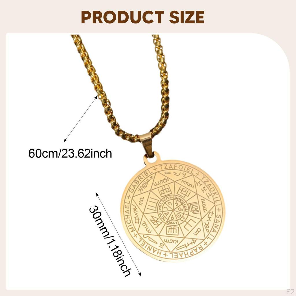 Mens Pendant Necklace 7 Archangels Fashion Sweater Chain Necklaces for Hip Hop