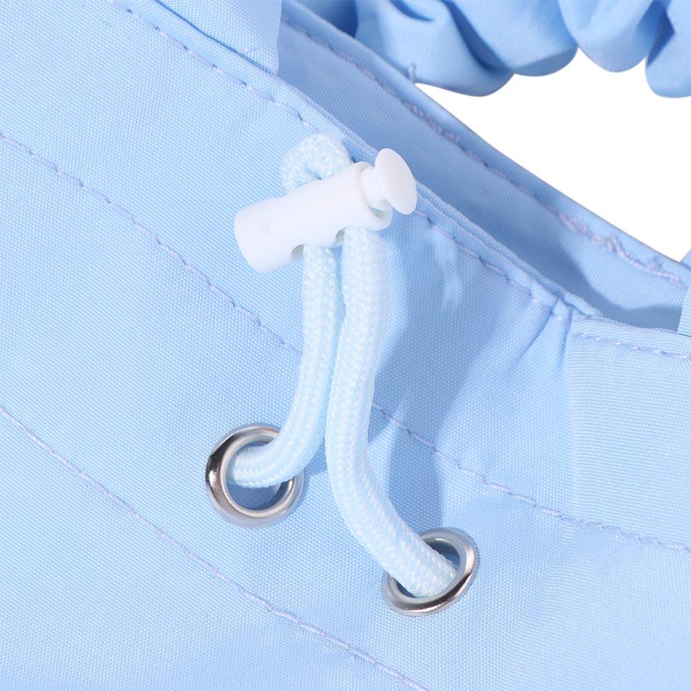Versatile Nylon Shoulder Bag Sweet Drawstring Handbag Stylish Pleated Tote Bag Female