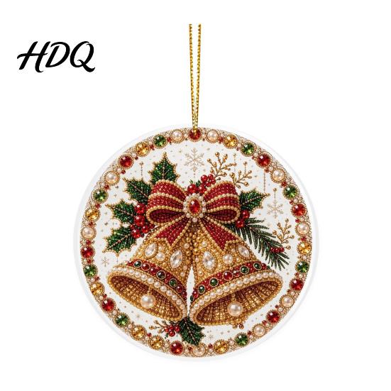 Festive Tree Hanging Christmas Acrylic Ornament 2D Flat Double Side Printed Thoughtful Gifts for Friends Santa Snowman Pendant Window Holiday Decor