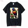 Australian Rainbow Lorikeet T Shirt For Idea Native Bird Animal Souvenir Vintage Graphic Versatile Homme Vintage
