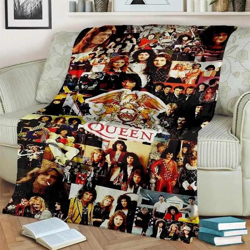 

3D ковдра Queen-Rock-Band Freddie Mercury, м яка ковдра для дому, спальні, ліжка, дивана, пікніка, подорожі, офісного ковдра, дитячого 50x60in