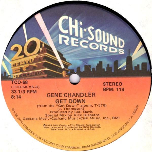 

12inch Record GENE CHANDLER - Get Down TCD68 Chi Sound Recor 1978 US Soul/Funk Used