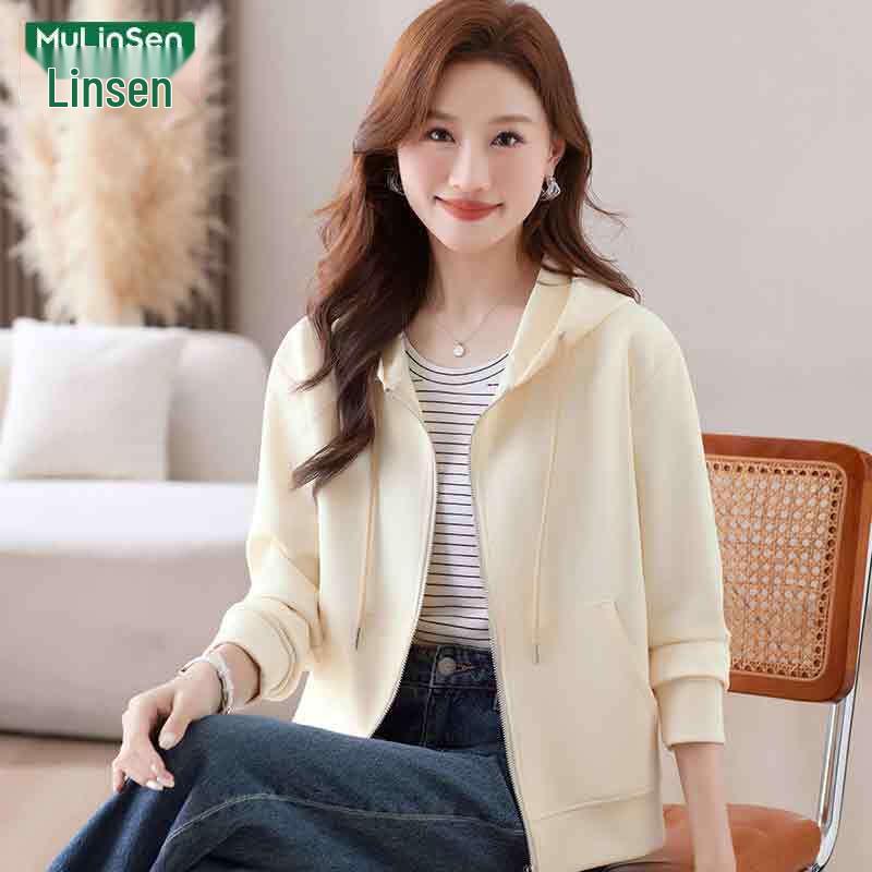 Women's Casual Hooded Zip-Up Sweatshirt Jacket