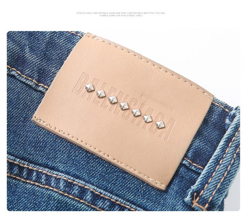 Women's High-Waist Slim Straight-Leg Dark Blue Jeans - Autumn 2025 Retro Versatile Style