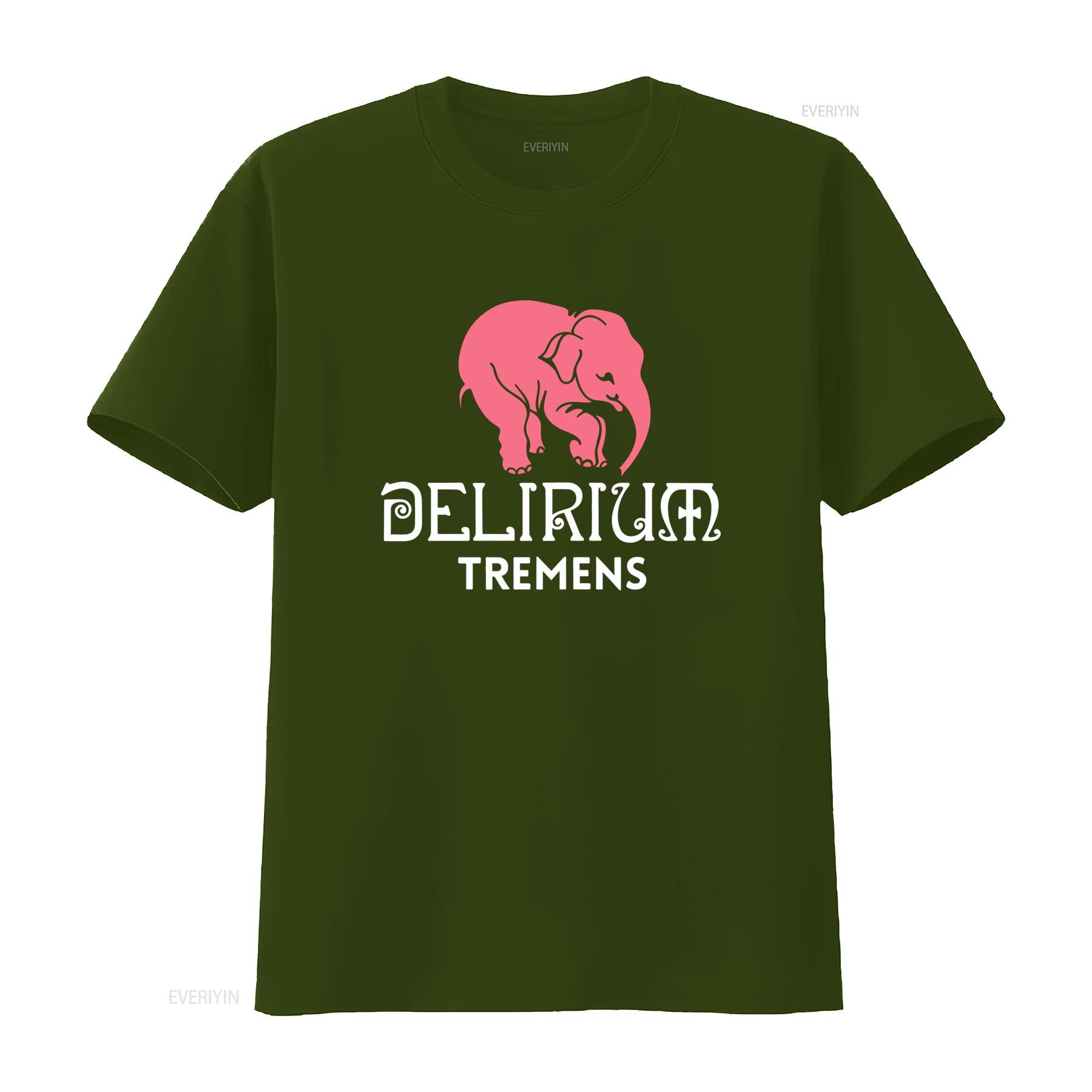 ZheXiong TEE Nieuw Delirium Tremens Logo T-shirt Grappig Ontwerp Amerikaanse Maten S 5XL vintage Gewassen streetwear Uitgerekt Casual Comfortabel L