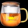 Heat-Resistant Glass Teacup with Infuser & Handle