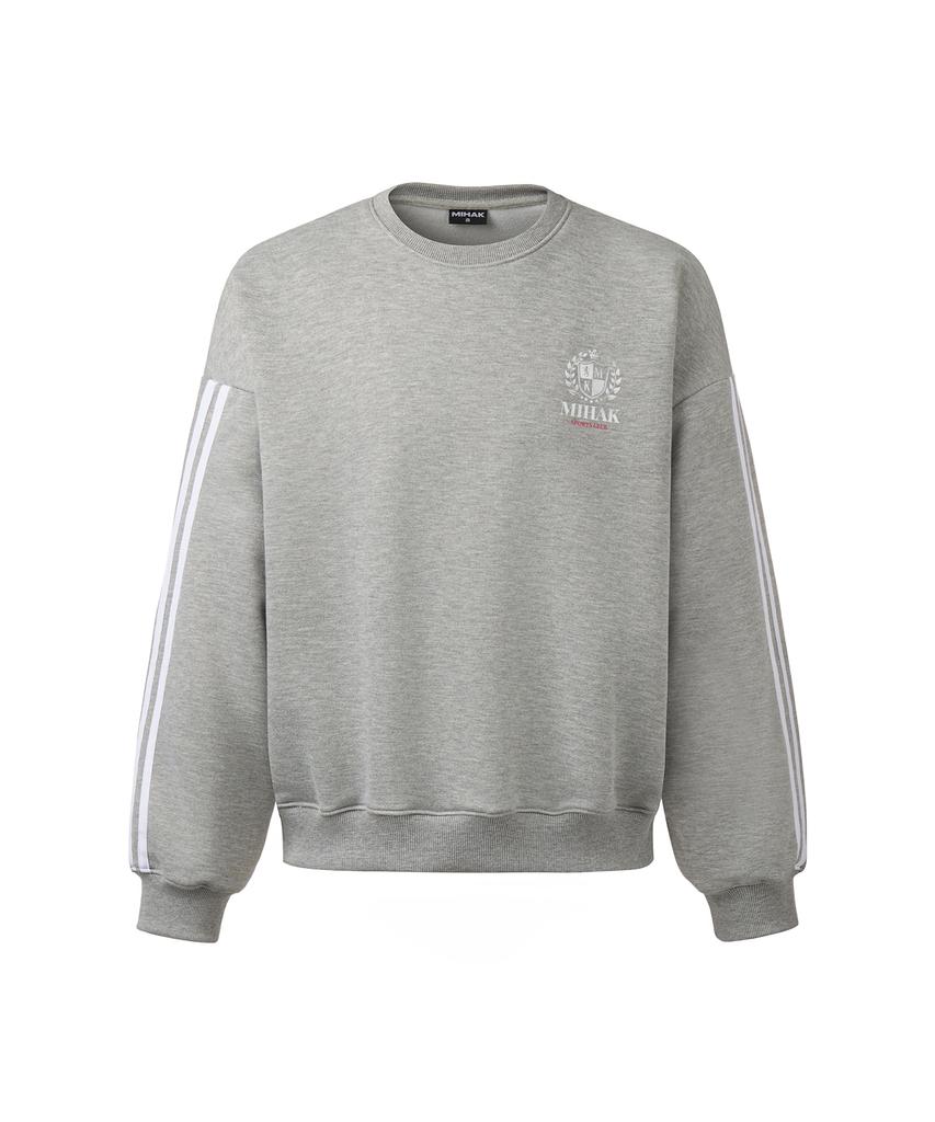 Mihag Ivy League Track Line Sweatshirt (Gray)