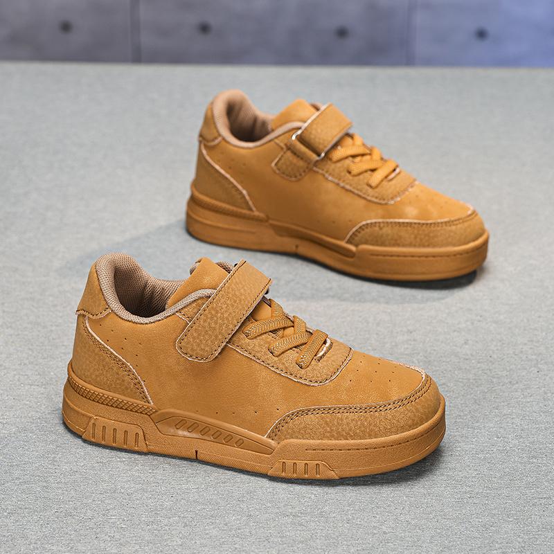 New Leather Kids Running Shoes Fashion youngsters teens Casual Walking student fashion Sneakers Breathable Soft Children Sport