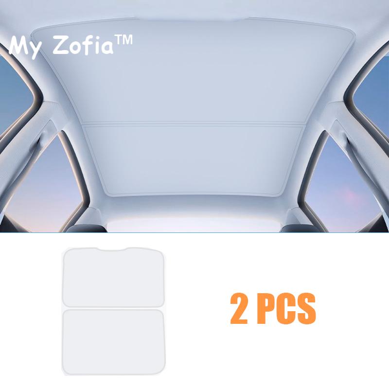 For Xpeng G9 2023 2024 2025 Car Sun Shades Glass Roof Sunshade Front Rear Skylight Insulation Canopy Electrostatic Adsorption
