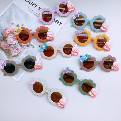 Cartoon Schattige Kinderen Zonnebril Mode Meisje Baby Zonnebril Diy Meisjes Act Schattige Bril Trend