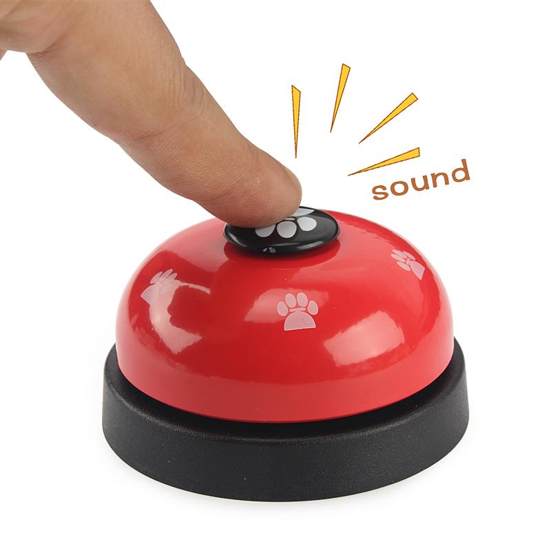 Pet Puzzle Toys Bell for Dog Cat Training Interactive Toy Dogs Cats Called Dinner Small Bells Footprint Ring Feeding Reminder