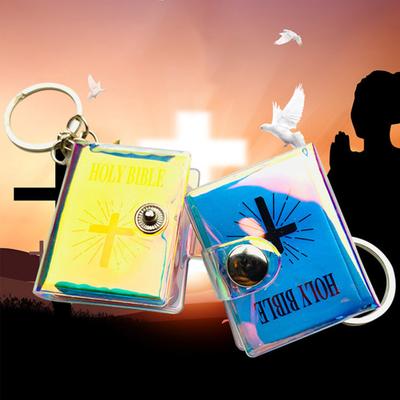 Mini Vintage Çapraz Kutsal İncil Anahtarlık Tutucu Halka Çanta Çanta Kolye Dekor Hediye