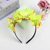 1PC Women Girls Flower Headbands Wedding Party Headdress Hair Accessories For Bridal Floral Satin Hairbands Headwear