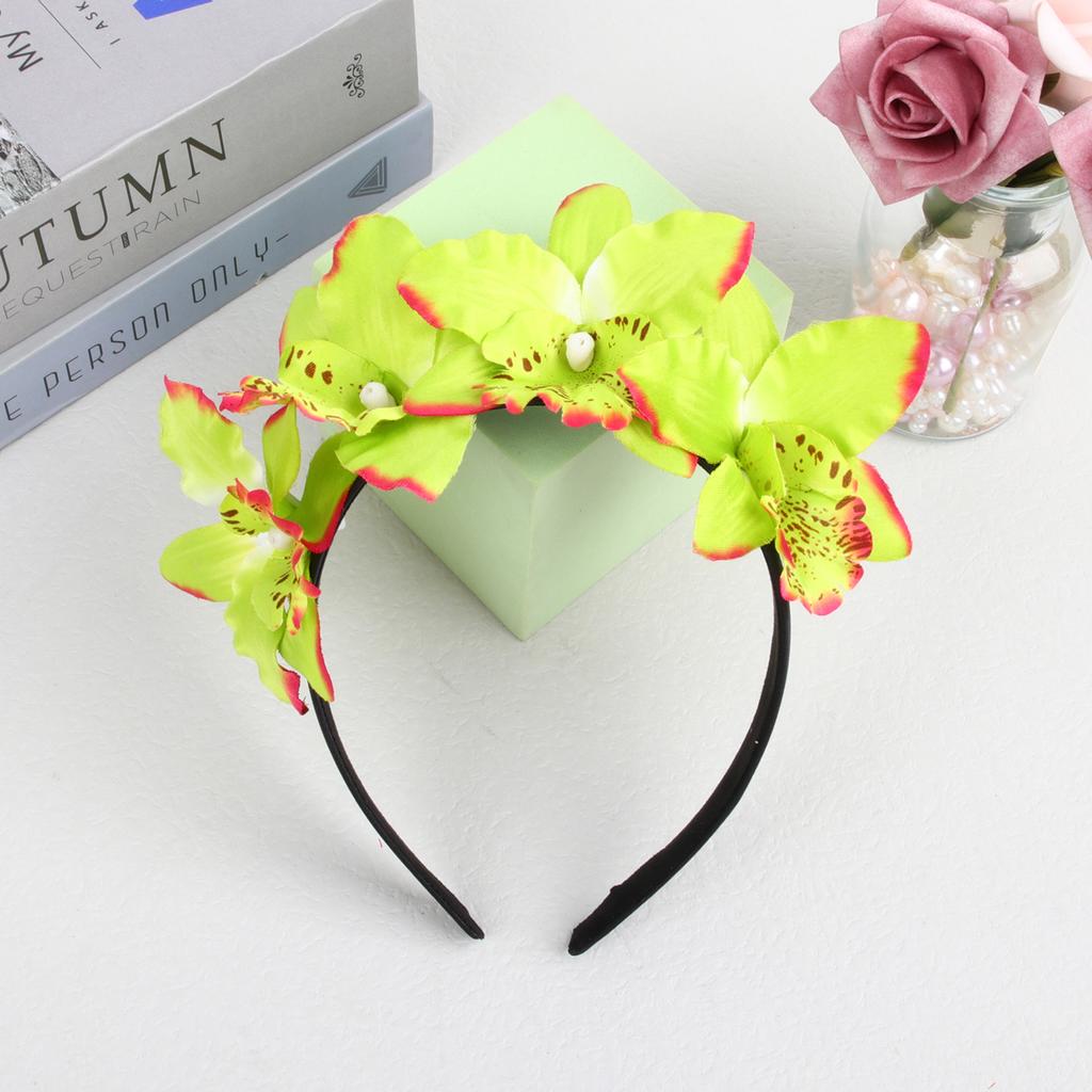 1PC Women Girls Flower Headbands Wedding Party Headdress Hair Accessories For Bridal Floral Satin Hairbands Headwear