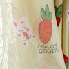 Pastoral Cartoon White Rabbit Cute Style Printed Window Curtains For Living Dining Room Bedroom Children'S Room Home