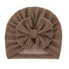 New Baby Knitted Wool Waffle Hat Bow Children's Pullover Hat Baby Out Cute Boat Hat