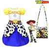 Cotton Princess Dress For Girls Alice Style Short Sleeve Lovely And Charming Ideal For 90-140cm Height