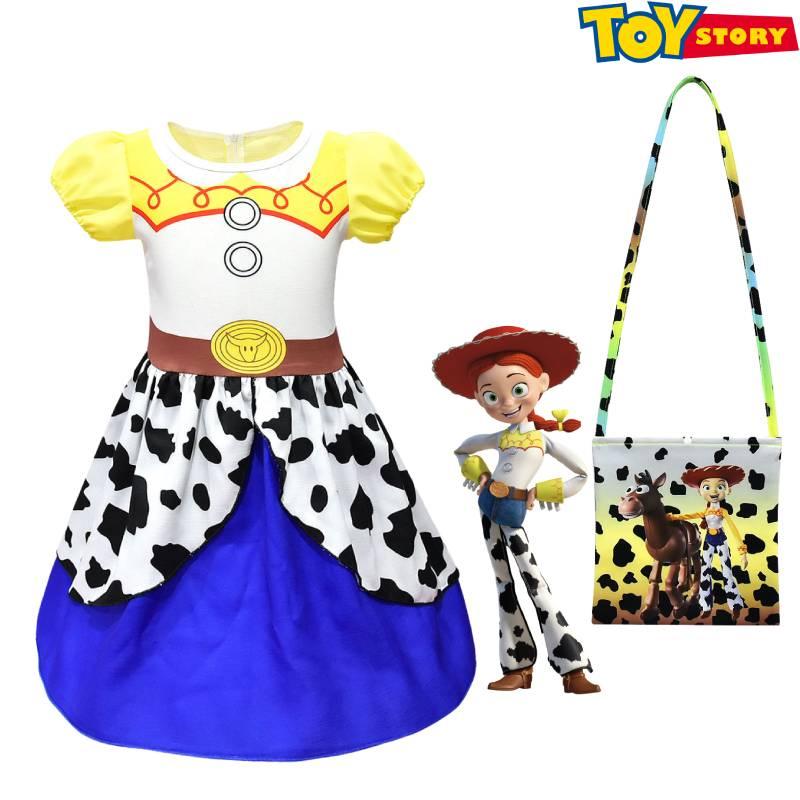 Cotton Princess Dress For Girls Alice Style Short Sleeve Lovely And Charming Ideal For 90-140cm Height