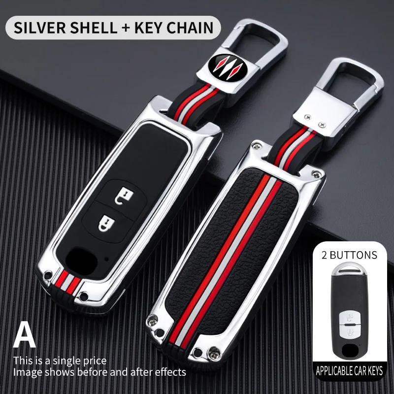 Zinc Alloy Car Key Cover Case Protective Shell for Mazda 2 3 5 6 Demio CX-3 CX-4 CX-5 CX-7 CX8 MX5 Axela Atenza 2019 Accessories