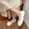 Flat bottom fluffy shoes women wear versatile Internet celebrity cotton ladyshoes flat heel sheep curly wool velvet 2025 new Doudou shoes