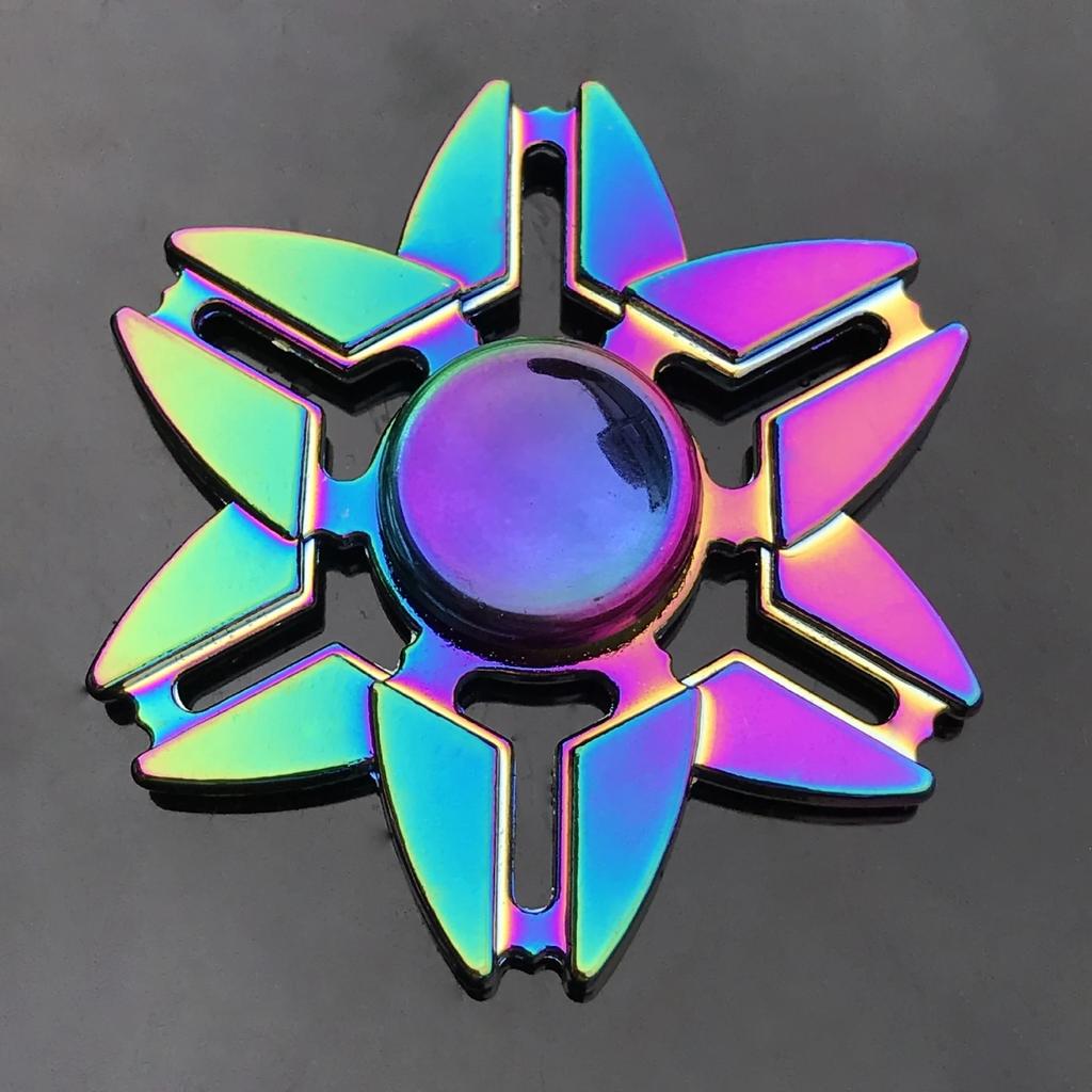 Nuovo Metal Rainbow Fidget Spinner Colore Degradé R188 Cuscinetto Silenzioso Edc Hand Spinner Giroscopio Punta Dita Giocattoli Anti-Ansia Bambini Adulti