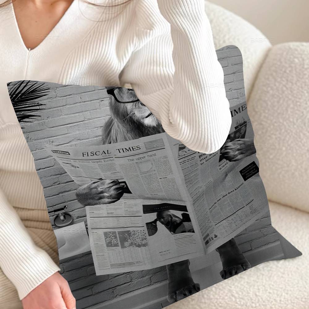 Funny Toilet Animals Pillow Covers Cartoon Sofa Decorative Home Double-sided Printing Short Plush Cute Cushion Cover