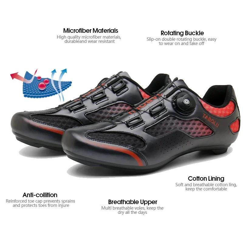2025 Cycling Shoes Mtb Bike Sneakers Men's Cleat Non-slip Mountain Biking Shoes Ultralight Speed Bicycle Shoes Spd Road Footwear